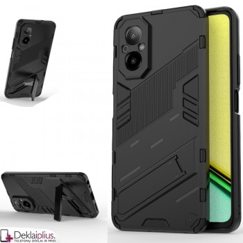 Smūgiams atsparus dėklas su kojele - juodas (Realme C67 4G)
